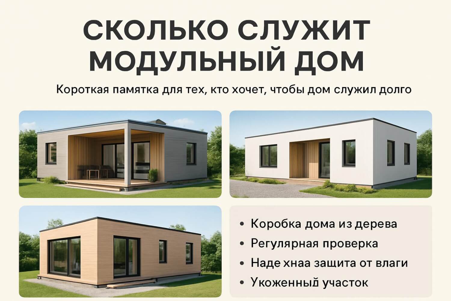 сколько служит модульный дом. Короткая памятка для тех, кто хочет, чтобы дом служил долго